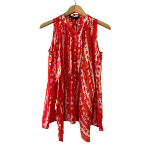 Etcetera Tie Front Silk Blouse Top